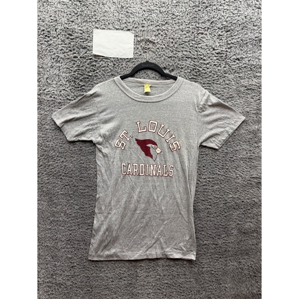 Vintage 80s Champion St. Louis Cardinals Graphic T-Shirt Heather Gray Size M NWD